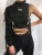 Reflective Crop Top Harajuku Punk Long Sleeve T-shirt Irregular Cargo Top One Shoulder T Shirt Street
