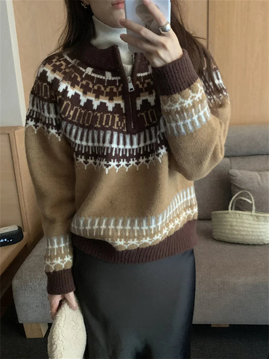 Sweet Sweaters Retro Knitted New Slim Pullovers Ol Daily Office Lady Winter Gentle
