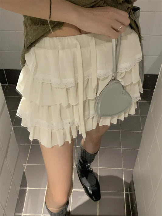 High Street Cake Mini Skirts Close Waist Summer New Slim Daily Outwear Tank Tops