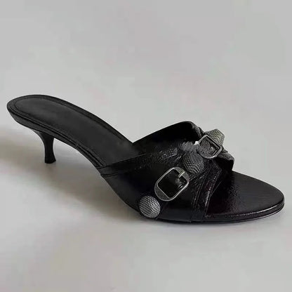 New Brand Shoes Black High Heels Sharp Pointed Suede Pumps Shallow Mouth Etiquette Shoes Mujer Zapatos