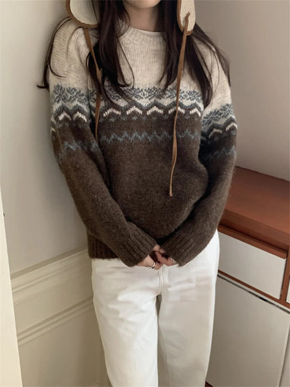 Warm Sweaters Loose New Office Lady Soft Daily Ol Winter Knitted Pullovers