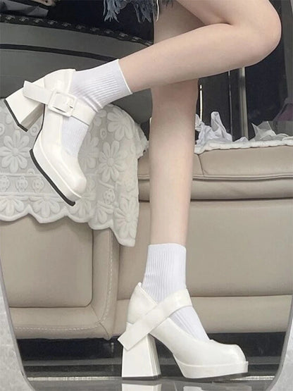 Platform Heels Round Toe Highheeled Shoes Sandals Pump Latest Beige Straps African Crossdressers New C