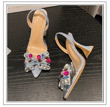 Designer Slingbacks Pointed Toe Pvc Transparent Highs Party Shoes Low Heel Pumps