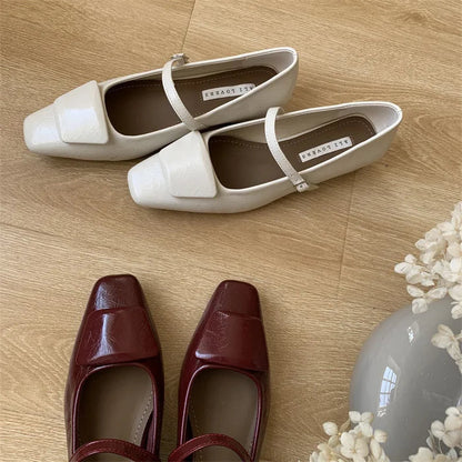 Shoes Heels Female Sneakers Flats Square Toe Modis Clogs Platform on Heels Dress Retro Summer Comfortable Ne