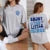 Enjoy the Little Things Slogan Letter Printed T-shirts Loose Oversized Clothing Personality Street Short Sleeves