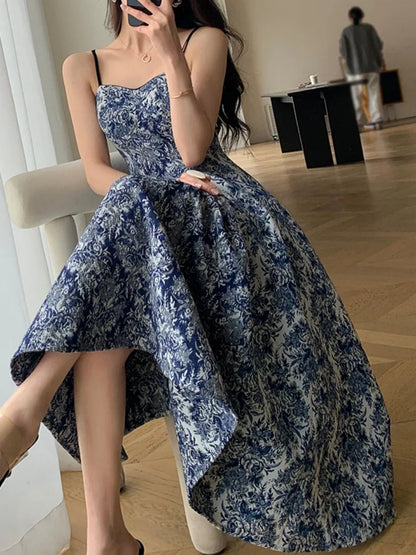 New Midi Dress Spaghetti Strap Slim Aline Maxi Vestidos Female Mujers Robe