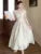 Long Dresses for V-neck A-line Birthday Party Dress French High Waist Summer New Prom Retro Vestidos Mujer