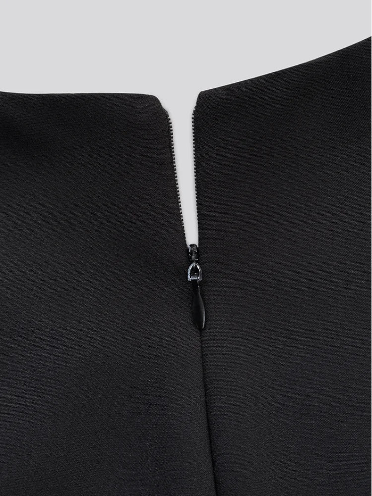 Summer New Black Sleeveless Aline Vest Dress Sweet Long Dresses Woman Party Club Dress Vestido
