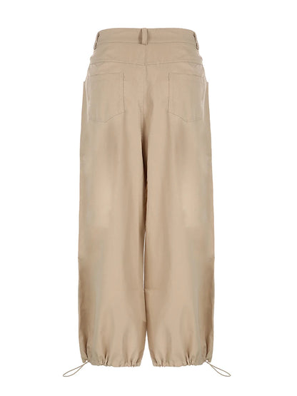 Street Style Loose Adjustable Waist Baggy Cargo Pants