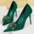 Shoes Rhinestone Pumps Bowknot High Heels Gemstone Banquet Shoes Stilettos Heels 9 Cm Shoes