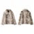Leopard Print Faux Fur Short Coat Puff Plush Lapel Loose Button Jacket Female Winter Thick Warm Outerwear