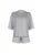 Gray O Neck Loose Basic Half Sleeve T Shirt and Shorts 2 Pieces Sets Leisure Homewear