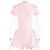Y2k Cross Border Hot Selling Tight Skirt Jumpsuit Spring/summer New ’s Round Neck Short Sleeve Zipper Bottom Shirt