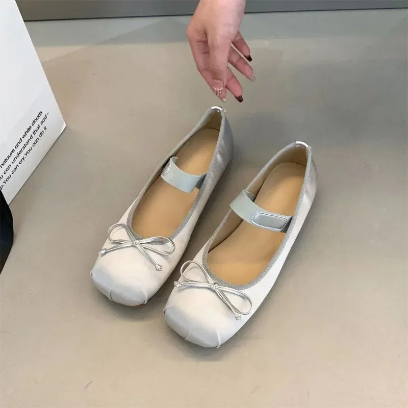 Bowbottom Ballet Shoes Dance Shoes New French Mary Jane Shoes in Autumn