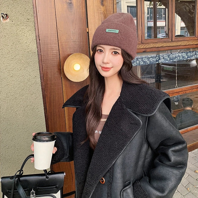 Sweet Hot Girl Lamb Wool Coat Winter Thick Turndown Collar Sueded Doublesided Fur Coat Female Clothes