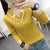 Autumn Winter Style Knitted Pullover Tops Lady V-neck Knitted Pullover Sweater Df4922