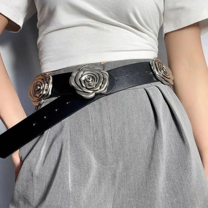 Rose Wide Belt for Decorative Belt Paired With Skirt Versatile Suit Coat Wide Waist Belts Accessories