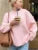 Pink Knitwear Sweater Pullover for Long Sleeve Loose Patchwork Y2k Top Female Knit Pullover New