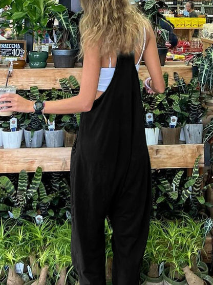 Hippie Baggy Pockets Strappy Rompers Jumpsuits