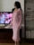 Ruffled Knit Long Dress for Lapel Slim High Waist Single Breasted Sweater Maxi Dress Party Dresses
