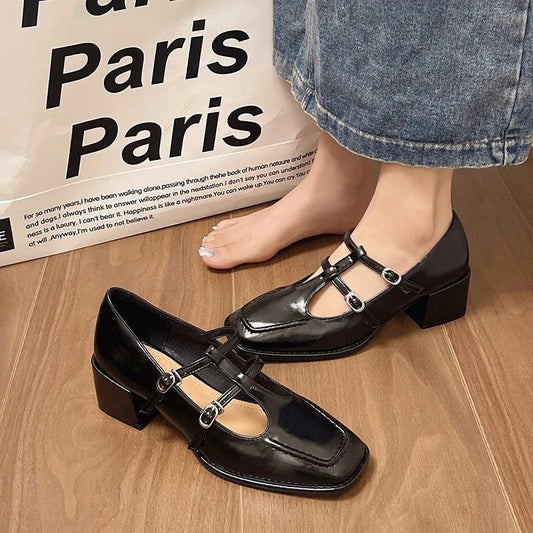 New Spring Leather Shoes Pointed Toe Pumps High Heels Slipon Loafers Shoes for Shoes