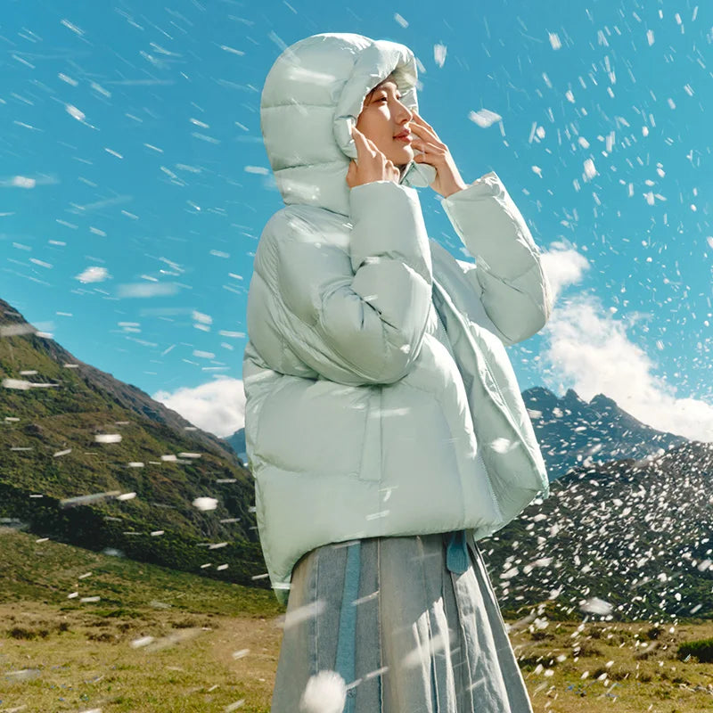 Down Jacket Mid-length Waterproof and Warm Winter Oversize Hooded Versatile Coat