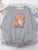 Cat Is Looking at the Cup Sweatshirt Female Fleece Hoody Crewneck Hoodies Pullover Oversize Sportswear