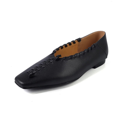Loafers Spring Walk Loafers Genuine Leather Slip on Flats Shoes Soft Ballet Flats Shoes Woman Gold