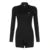 Colour Round Neck Short Jumpsuit Slim Long Sleeve Short Summer Clothing for Y2k Romper