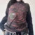 Y2k Fairy Cyber Grunge T-shirts for Skull Graphic Print Long Sleeve Tees 90s E- Gothic Emo Tops Clothes