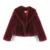 Winter Hot Iconic Blogger Burgundy Faux Fur Coat Overcoat Shawl Collar Lamb Fur Jacket