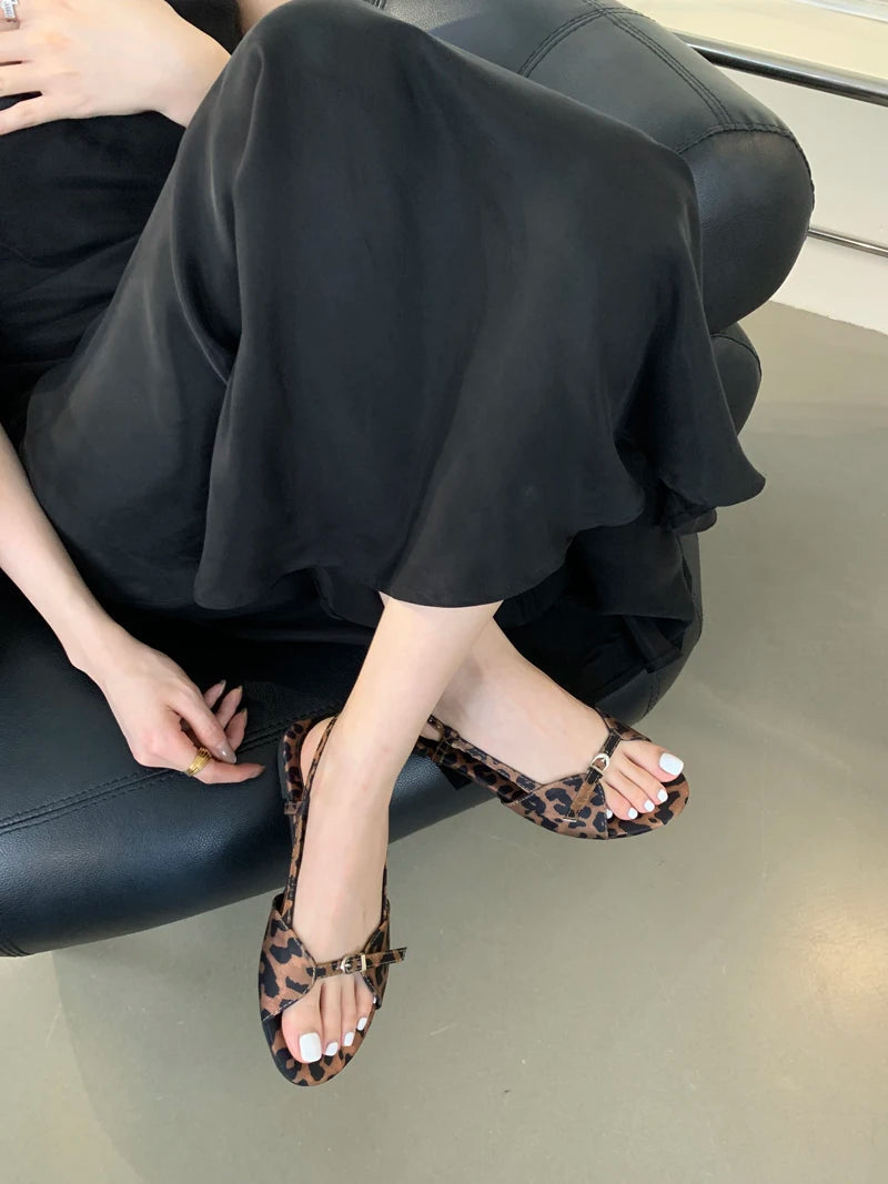 Silver Sandals Flats Brown Belt Buckle Shoes Summer Flats Sandal Comforts Sandalias De Mujer