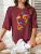 Painted Lady Face Personality Design Print T Shirt Female Street Comfortable T-shirt Soft Tops Breathable Short Sleeve