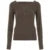 Y2k Brown V-neck Hooded Sweater Basic Slim Button Up Knitted Pullovers Autumn Outfits Lady