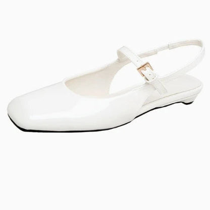 French Bag Head Mary Jane Sandals Oneword Buckle Belt Rear Empty Flatsoled Temperament Single Shoes