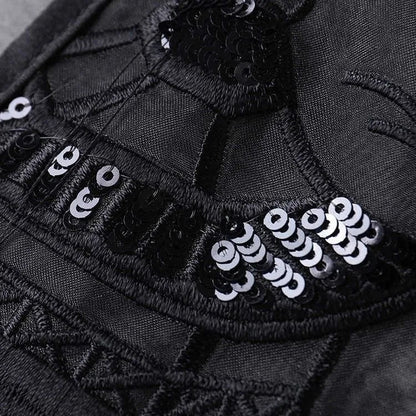 Vests Sheer Chinese Style Black Summer Allmatch Mom Clothing Embroidery Design Outwear Tassel Sleeveless