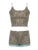 Contrast Lace Trim Leopard Print 2 Pieces Sets Sleeveless Cropped Camisole and Skinny Shorts Rave Baddie Outfits