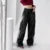 Striped Sweatpants Hip Hop Baggy Wide Leg Cargo Pants Bf Y2k High Waist Drawstring Joggers Trousers