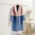 Mixed Color Patchwork Faux Mink Fur Winter Coat Jacket Fluffy Lapel Collar Brand Long Overcoats