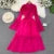 Autumn Flare Sleeve V-neck Midi Dresses for Pleated A-line Party Dress Korean One Piece Vestidos New