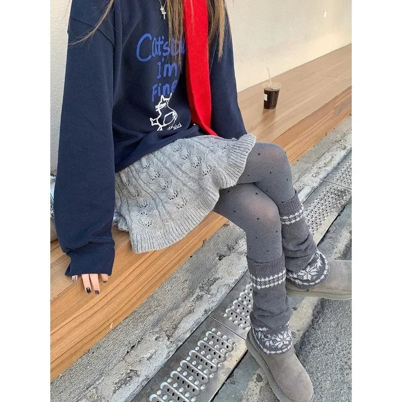 High Waist Lace Up Aline Skirt Spring New Korean Seethrough Hollow Color Knitted Mini Skirt