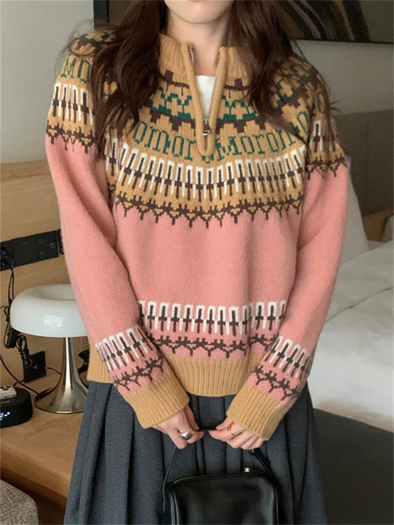 Sweet Sweaters Retro Knitted New Slim Pullovers Ol Daily Office Lady Winter Gentle
