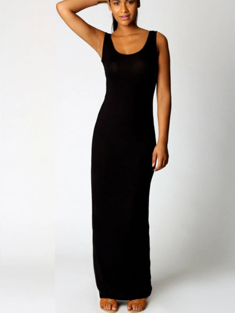 Sleeveless Bodycon Maxi Dress