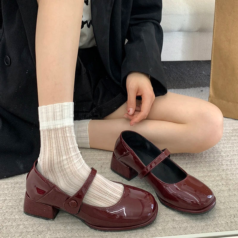Shoes Woman Oxfords Allmatch British Style Female Footwear New Leather Preppy Dress Summer Retro Med Spring Mary Janes