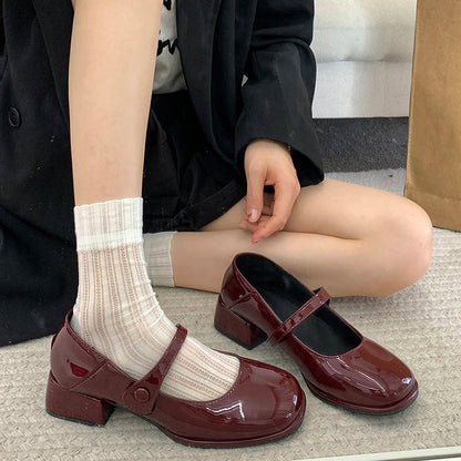 Shoes Woman Oxfords Allmatch British Style Female Footwear New Leather Preppy Dress Summer Retro Med Spring Mary Janes