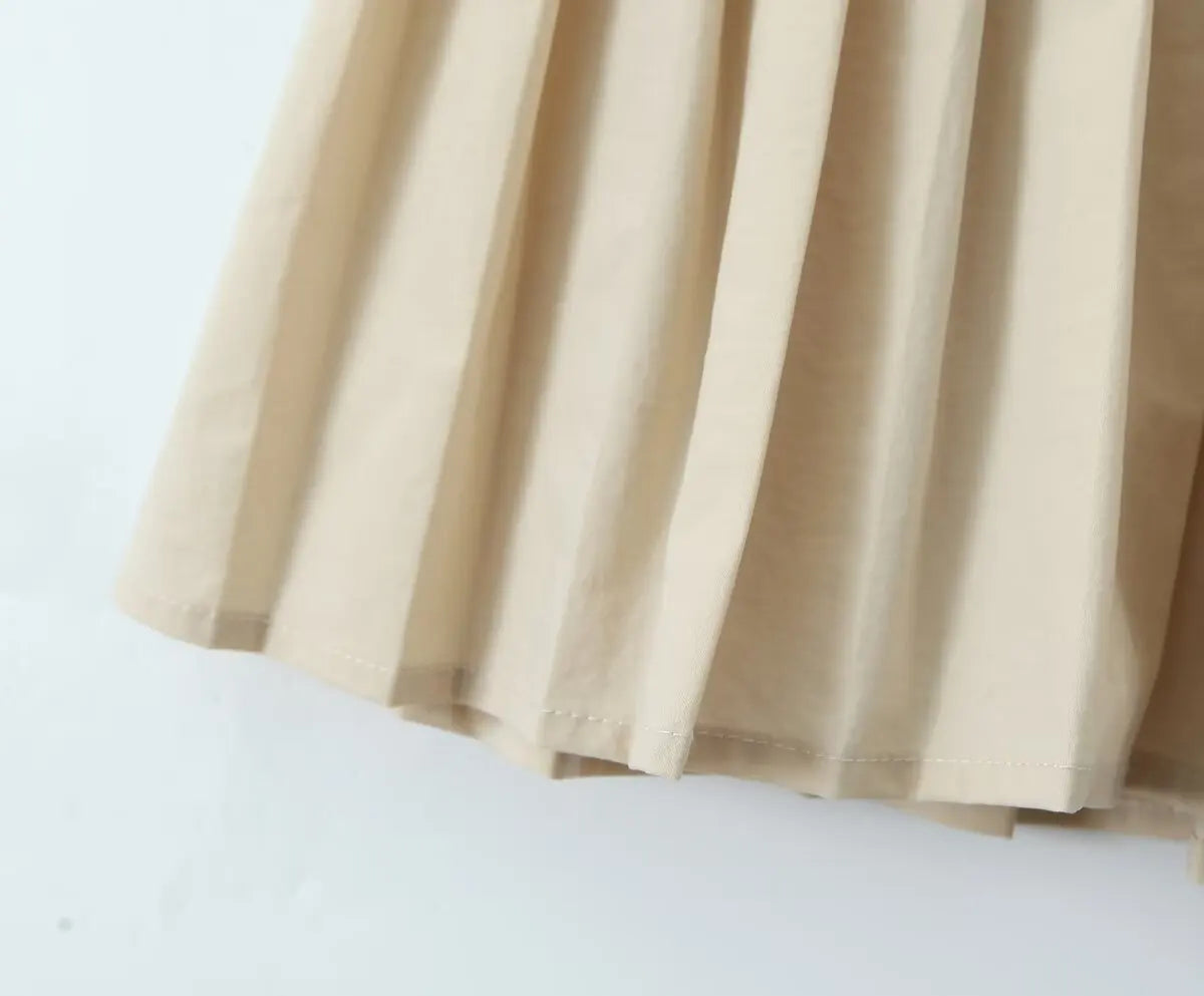 European and American Style New Slim Suspender Dress Fashionable Hot Girl Pleated Skirt