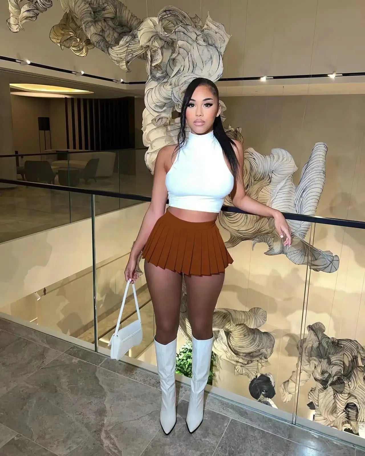 Mini Pleated Skirts for Korean High Wiast Tennis Skirt Summer Girl Y2k Accessories Aline Stretchy Skirt