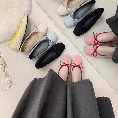 Increas Height Summer Shoes Square Toe Female Sneakers Clogs Platform Autumn Allmatch Dress Flats Slipon M