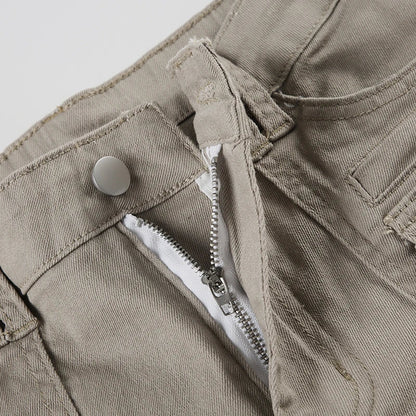 Slim Fit Simple Flared Pants High Causal England Style All-match Basic Jeans Classical Clothing