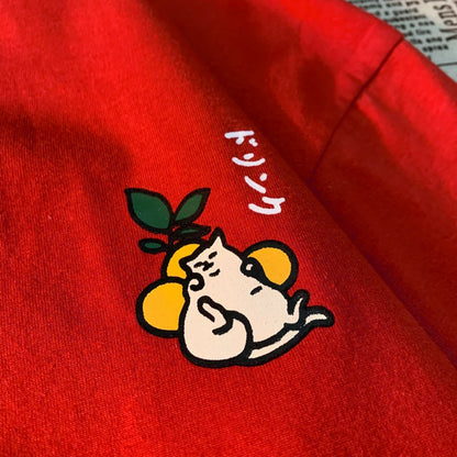 Japanese Cat Print Oversized T-shirt Short Sleeve Loose Tee Shirt Tops Cotton Harajuku Clothing